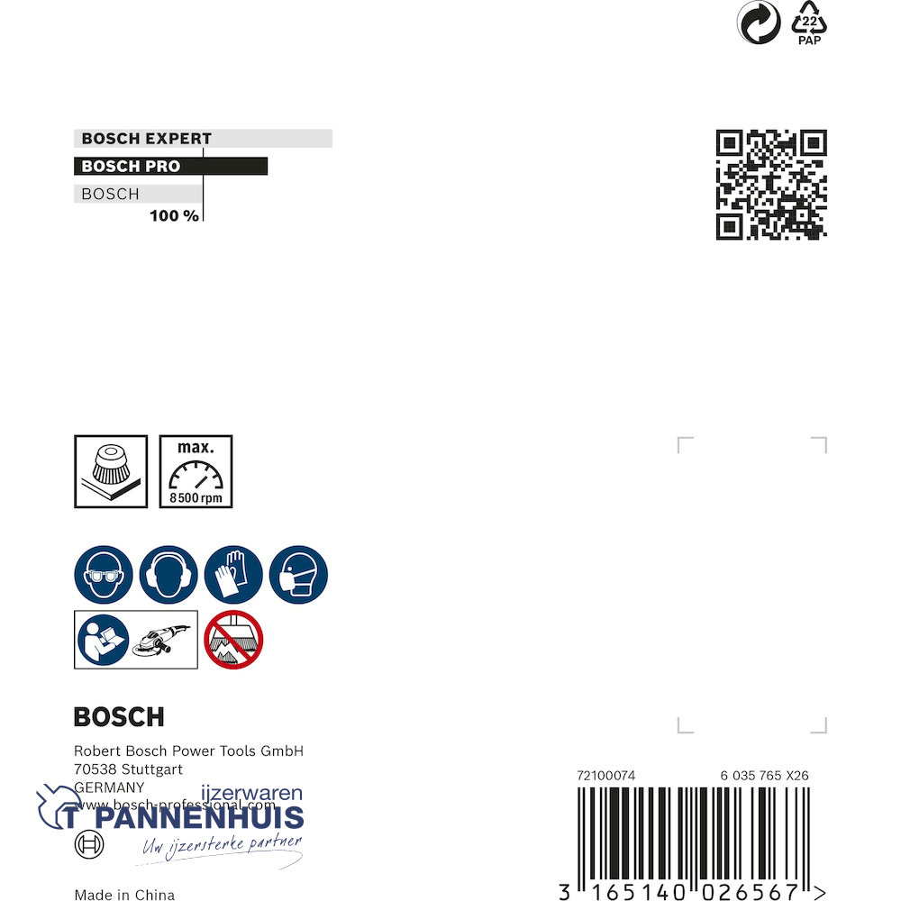 Bosch Komborstel getordeerd 90 x 0,8 mm M14 staal - Afbeelding 3