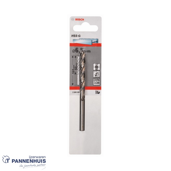 Bosch Metaalboor HSS-G, DIN 338, 6,5 x 63 x 101 mm - Afbeelding 2