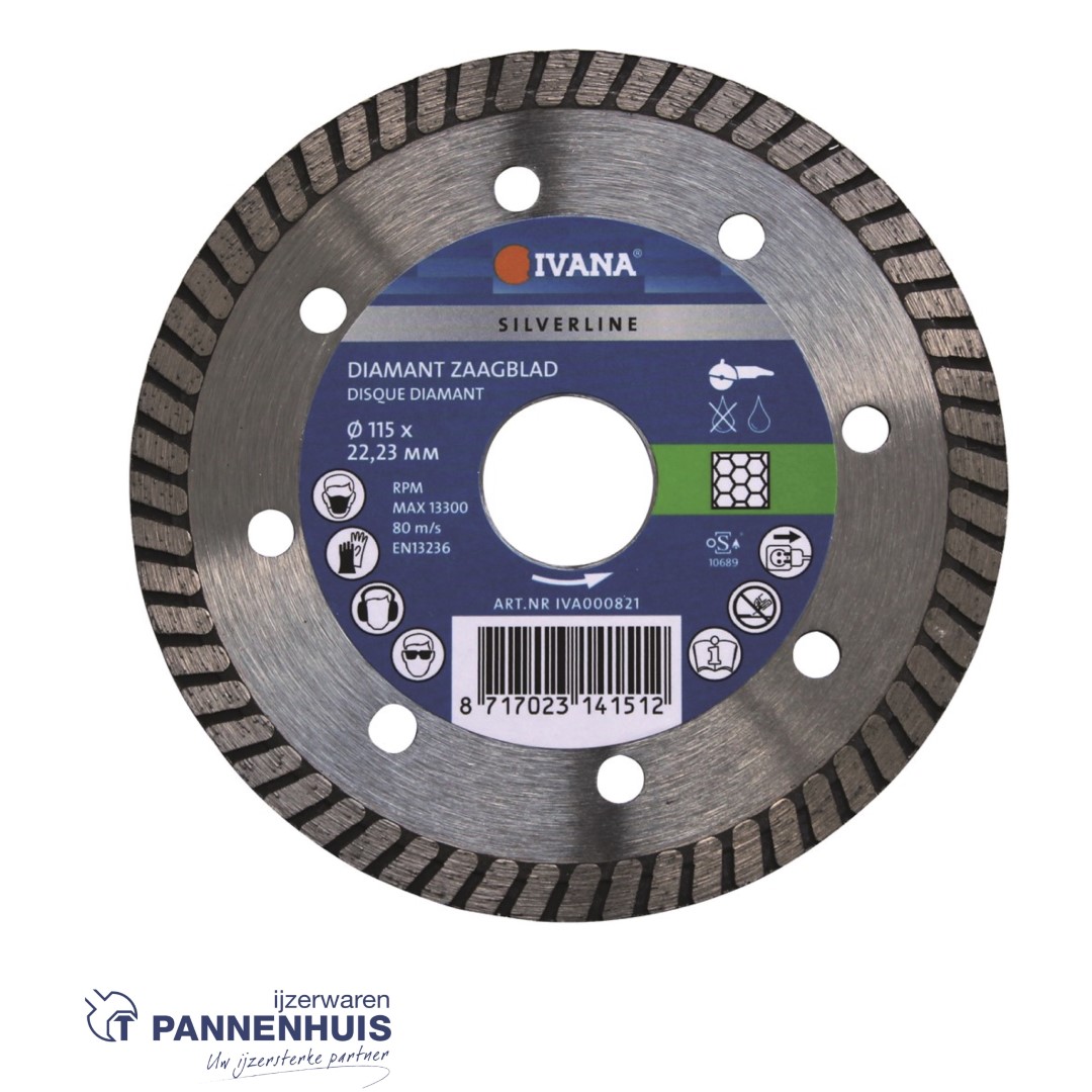 Ivana Diamant Zaagblad 125 X 22,23 Silverline Tegels