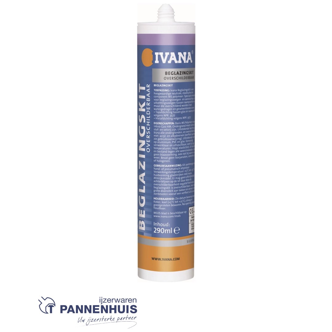 Ivana Beglazingskit Overschilderbaar wit 290 ml