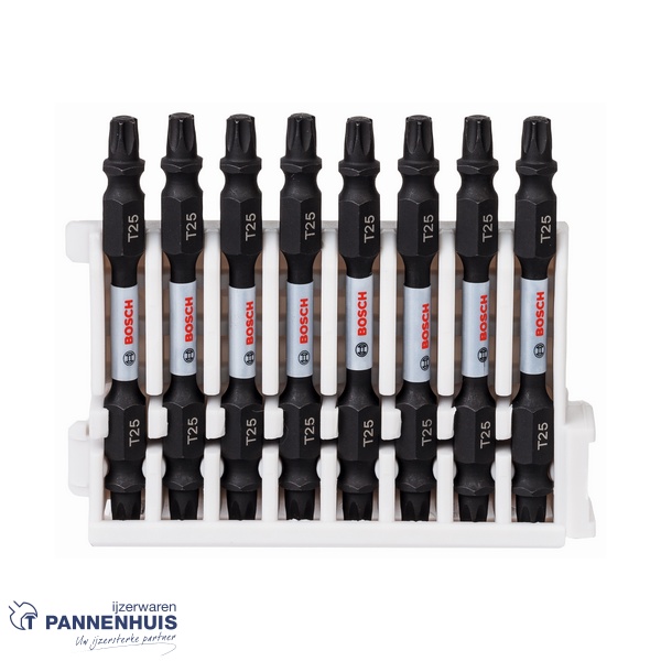 Bosch Schroefbit tweezijdig Impact Control T25, 65 mm 8x