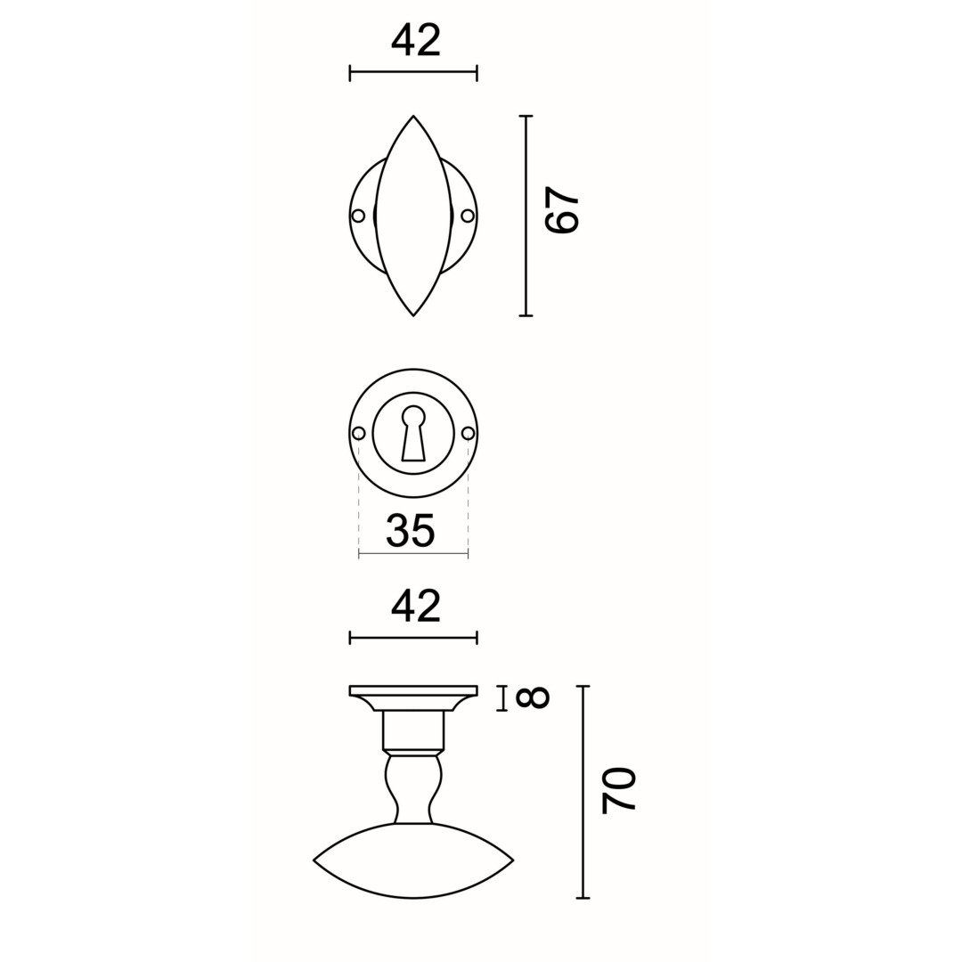 Deurkruk Pro OLINA ZWART R+E - Afbeelding 2