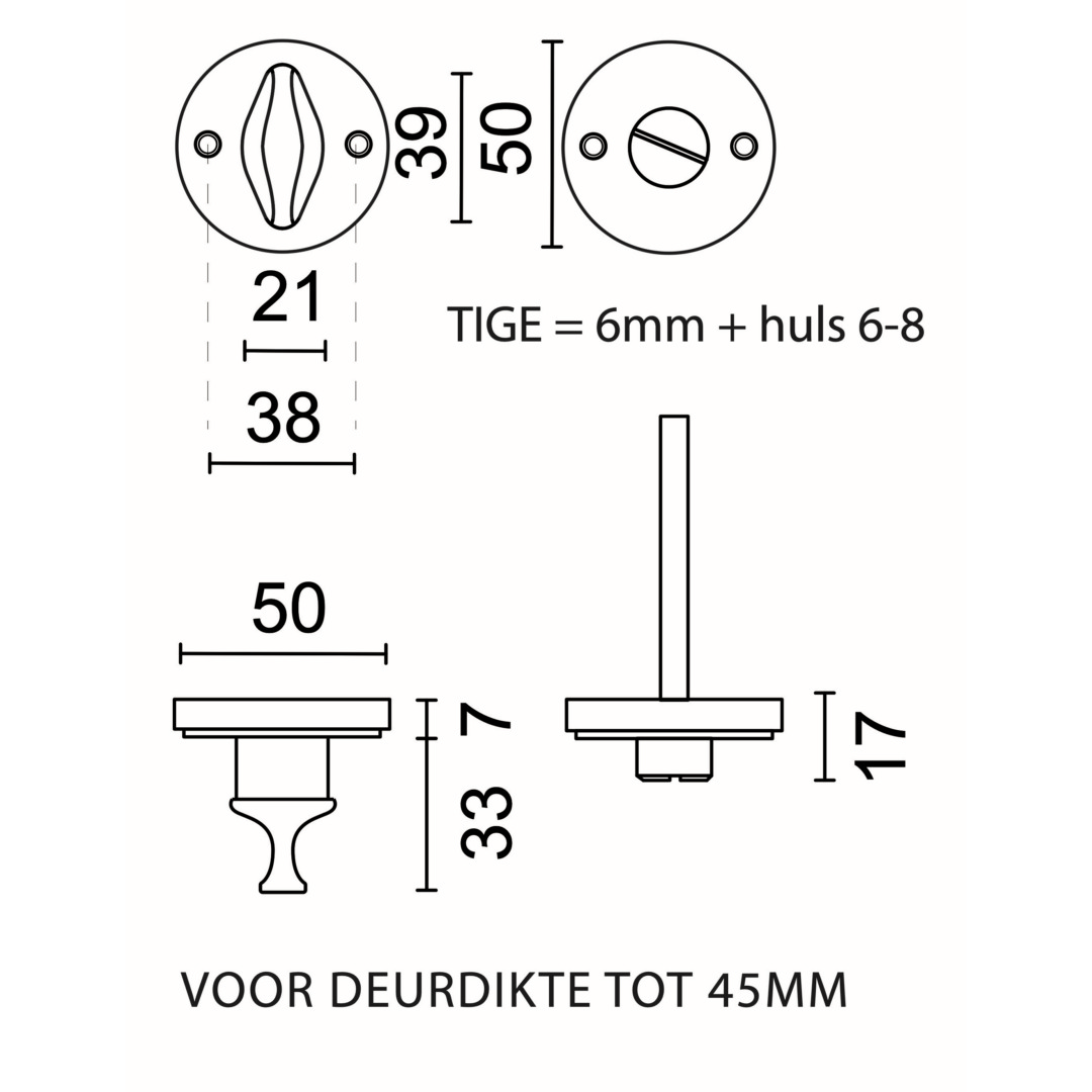 WC garnituur NIKITA ZWART - Afbeelding 2