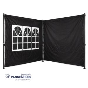 Ivana zijwandenset 4-delig t.b.v. doorwerktent stalen frame 3x3mtr