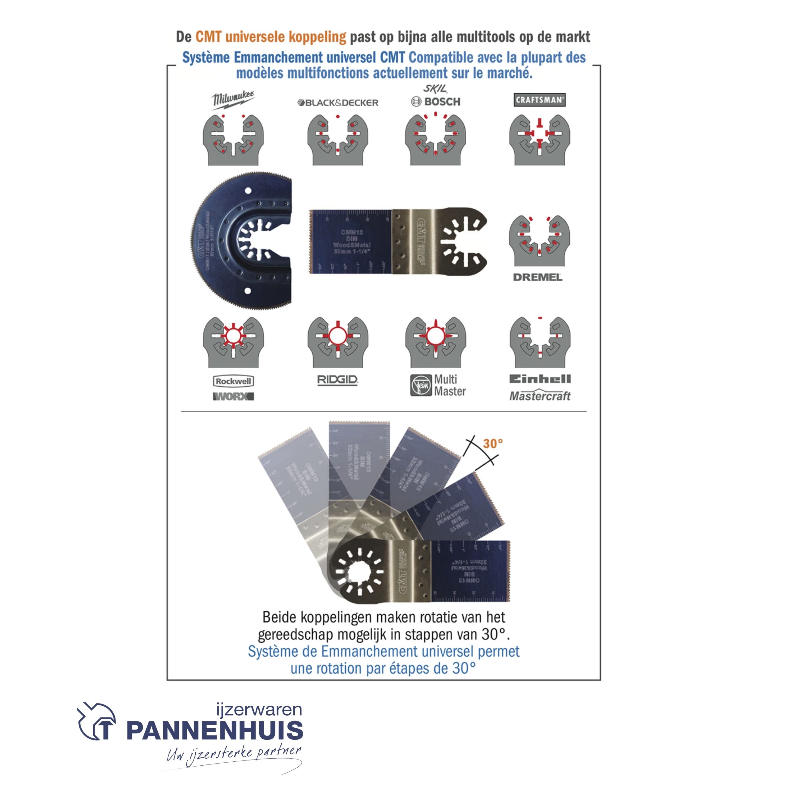 CMT 33-delige accessoireset voor oscillerende multitools - Afbeelding 2